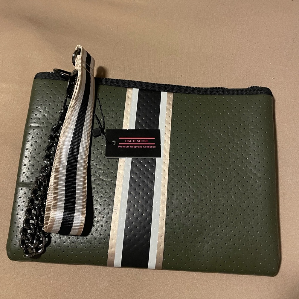 Haute Shores Neoprene Clutch Bag OS army green